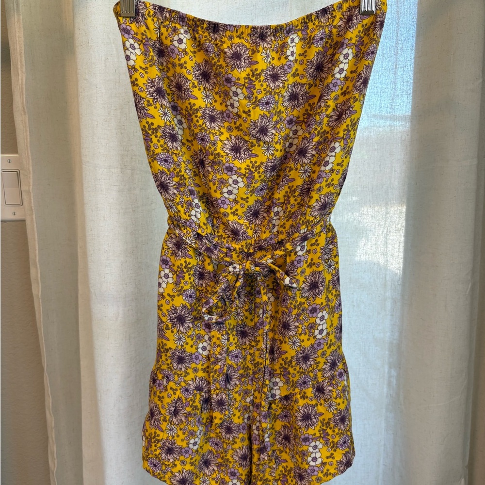 BeBop Yellow and Purple Floral Romper